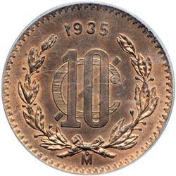 Mexico. 10 Centavos, 1935-Mo. PCGS MS64