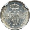 Image 2 : Philippines. 10 Centimos, 1885. NGC MS63