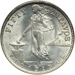 Philippines. 50 Centavos, 1920. PCGS MS64