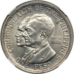Philippines. Peso, 1936-M. NGC MS61