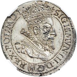 Poland. 6 Groszy, 1600-M. NGC MS61
