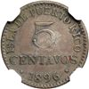 Image 2 : Puerto Rico. 5 Centavos, 1896-PGV. NGC EF45