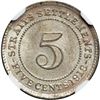 Image 2 : Straits Settlements. 5 Cents, 1918. NGC MS61