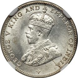 Straits Settlements. 10 Cents, 1919. NGC MS64