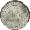 Image 2 : Straits Settlements. 10 Cents, 1919. NGC MS64