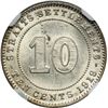 Image 2 : Straits Settlements. 10 Cents, 1919. NGC MS63