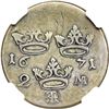 Image 2 : Sweden. 2 Mark, 1671. NGC VF30