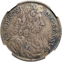 Sweden. Mark, 1687. NGC VF35