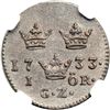 Image 2 : Sweden. Ore, 1733-GZ. NGC AU55