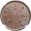 Image 2 : Sweden. 1/2 Skilling, 1822. NGC MS63