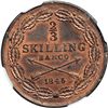 Image 2 : Sweden. 2/3 Skilling, 1845/4. NGC MS64