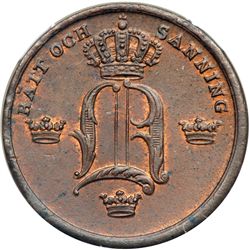Sweden. 1/3 Skilling, 1848. NGC MS62