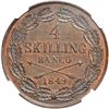 Image 2 : Sweden. 4 Skilling, 1849. NGC MS64