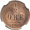 Image 2 : Sweden. 1/2 Ore, 1867. NGC MS64
