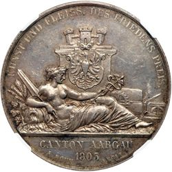 Switzerland. Medal, 1849. NGC AU58