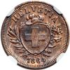 Image 1 : Switzerland. 1 Rappen, 1864-B. NGC AU
