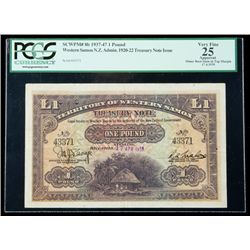 Western Samoa SCWPM# 8b, 17.4.1939 1 Pound. PCGS Very F