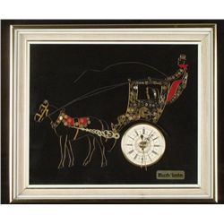 L Kersh Orig Watch Gears Collage Clock Picture w/COA