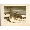 Image 1 : Fatima Signed Lithograph Art Winter Scene