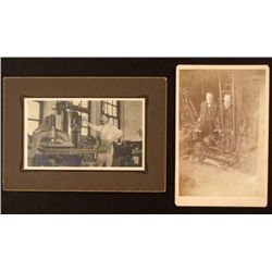 2 Antique Photo Prints Machinery/Printing Press