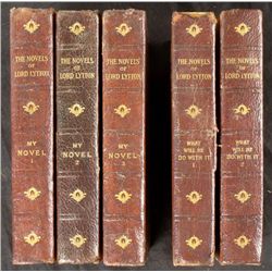5 Lord Lytton Antique Books "My Novel" "What Will He.."