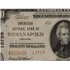Image 3 : 1929 $20 National Bank Note Ty II CH#13759 Indianapolis
