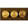 Image 1 : 3 Civil War Orig Gilt Naval Buttons Waterbury