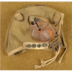 WWII AAF U.S. TYPE A-9 KHAKI CANVAS FLIGHT HELMET
