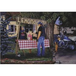 Ellsworth PIT STOP Harley Motorcycle Art Print Canvas