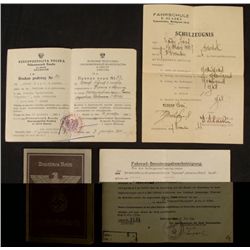 ORIGINAL WWII NAZI "ARBEITSBUCH"  TO POLISH WORKER