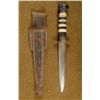 Image 1 : HAND MADE SMALL FIGHTING KNIFE WITH LEATHER SHEATH