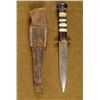Image 2 : HAND MADE SMALL FIGHTING KNIFE WITH LEATHER SHEATH