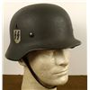 Image 1 : M40 NAZI SS SINGLE DECAL COMBAT HELMET LINER AND CHINST