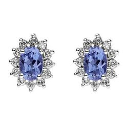 Genuine 2.18 ctwTanzanite Earring 14kt Yellow or White Gold 2.1g