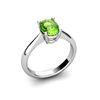 Image 1 : Genuine 0.50 ctw Peridot Ring 14kt White or Yellow Gold