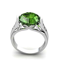 Genuine 5.09 ctw Emerald Ring 14kt White or Yellow Gold