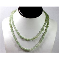 172.59 ctw Natural Aqua Un-cut bead Necklace