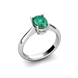 Genuine 1.90 ctw Emerald Ring 18kt White or Yellow Gold