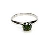 Image 2 : Natural 1.00 ctw Green Diamond Solitaire Ring 14kt White Gold