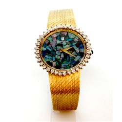 Universal Geneve Gemstone Lady's Watch 18kt Gold Serial 58968 47 Grams