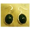 Image 1 : Emerald Gemstone in Silver Earring .925