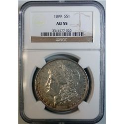 1899 MORGAN DOLLAR NGC AU-55