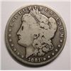 Image 1 : 1881-CC MORGAN SILVER DOLLAR VG