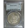 1884-S MORGAN SILVER DOLLAR, PCGS AU50