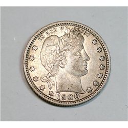 1900 BARBER QUARTER XF/AU