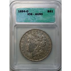 1894-O MORGAN DOLLAR ICG AU-50