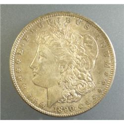 1890 MORGAN SILVER DOLLAR, CH BU