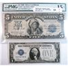 Image 1 : 1899 $5 silver certificate  Indian Chief  PMG15