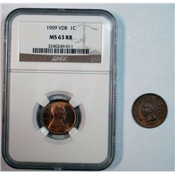 1909VDB Lincoln penny NGC63RB
