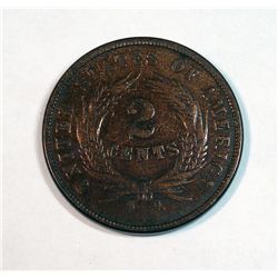 1871 two center  XF;  WE visible not as strong as rest of coin
